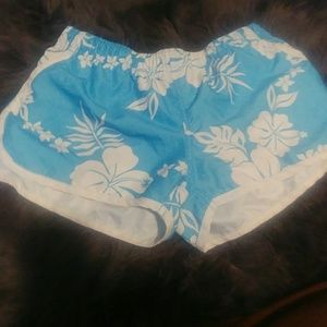Hawaiian Teal Shorts